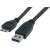 Assmann USB A to Micro USB B cable, 1 meter, black