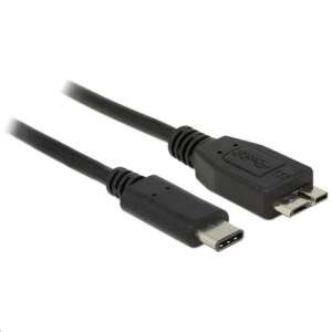 Delock 83676 SuperSpeed USB kábel, USB Type-C - USB Micro-B, 0,5m, fekete - Adatkábel