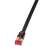 Logilink Cat.6A SlimLine lapos patch kábel, fekete, 3m