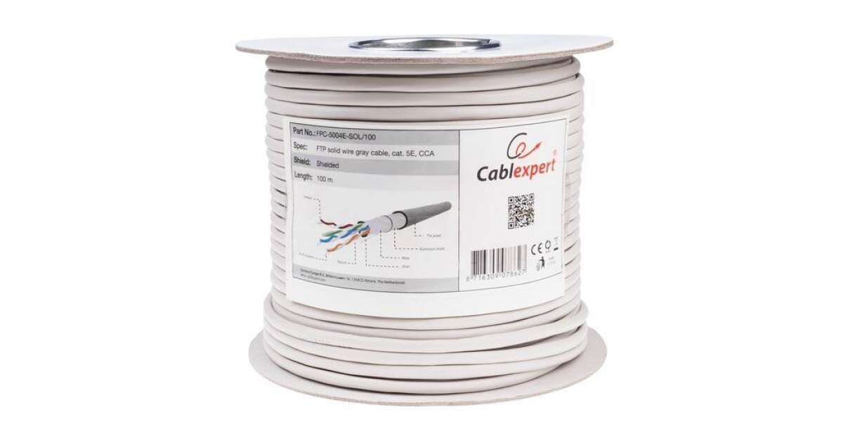 UTP starres Netzwerkkabel der Kategorie 6 GEMBIRD CAT5e FTP 100m Grau 100 m 64853748