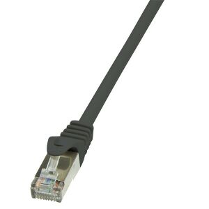 LogiLink F/UTP EconLine Cat.6 1m Black Patch Cable - Cable