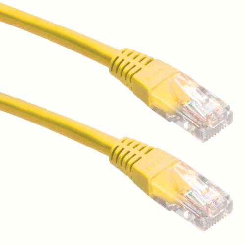 Cablu patch Gembird Cablexpert UTP CAT5e, galben, 0.25m