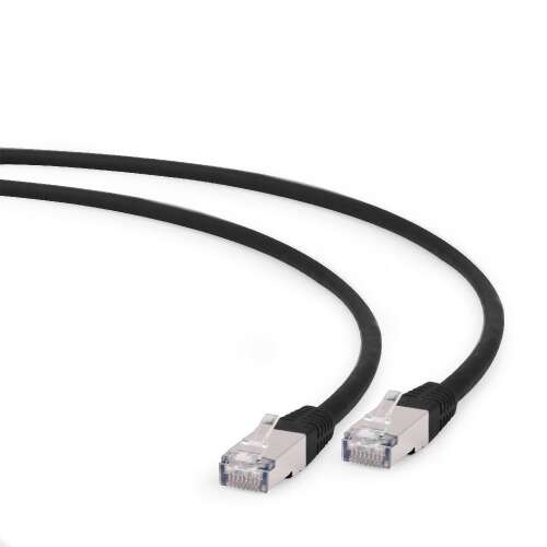 Gembird PP6A-LSZHCU-BK-1.5M Cat6a hálózati kábel, fekete, 1,5 méter
