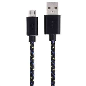 Hama micro USB - USB A 1m schwarzes Gewebe-Datenkabel 64857935