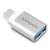 Adapter Axagon USB-C do USB-A, RUCM-AFA, srebrny, kompaktowy, trwały, transfer danych, ładowanie, do 3A, USB 3.1 Gen 2, 10 Gbit/s