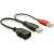 DeLock DL65306 USB Y-cable, 22.5cm, black and red connectors, for additional power supply of USB devices