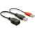 DeLock DL65306 USB Y-cable, 22.5cm, black and red connectors, for additional power supply of USB devices