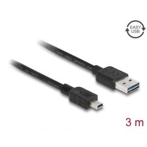 Delock 83364 USB 2.0 A to Mini-B cable, 3 meters long, black - Delock USB Adapter