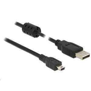 Delock 84911 USB 2.0 A > USB 2.0 mini-B kábel, 0,5 m, čierny (84911)