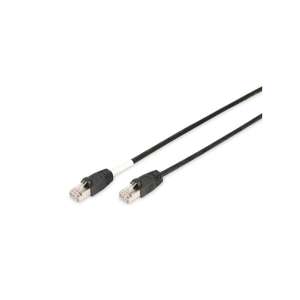 RJ45 Network Patch Cable CAT 6A S/FTP 2.00 m Black Halogen-free, stranded pair, Shielded, Flame Retardant Digitus (DK-1644-A-020/BL) 80366612 - Digitus Patch Cable