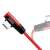 LogiLink CU0145 red USB-C to USB-A cable, 0.3m, angled plug, braided