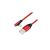 LogiLink CU0145 red braided USB-C to USB-A cable, angled view