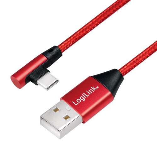 LogiLink CU0145 Type-C to USB-A right angle cable, red, 0.3m