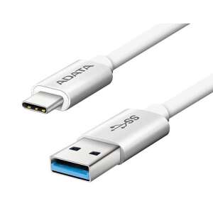 ADATA USB-C - USB-A 3.2 kábel, 1 méter, fehér, ferde nézet - ADATA
