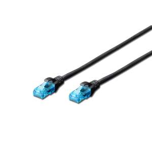 Digitus RJ45 Netzwerkkabel, CAT 5e U/UTP, 10 Meter, schwarz - Digitus