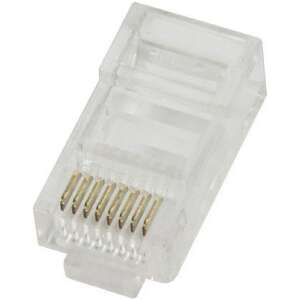 LogiLink RJ45 sieťový konektor, priehľadný, pozlátené kontakty - UTP káble