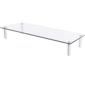Digitus Monitorerhöhung aus Glas - 56x21cm - Ergonomische Schreibtischlösung - Monitorstative und -ständer