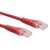 Roline UTP CAT6 patch cable, red, 0.5m, angled view