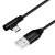 LogiLink USB 2.0 A to Micro B cable, 30 cm, black, right angle connector