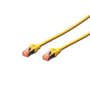 Digitus RJ45 network cable, CAT 6 S/FTP, 5.00 m, yellow, halogen-free - FTP Cable