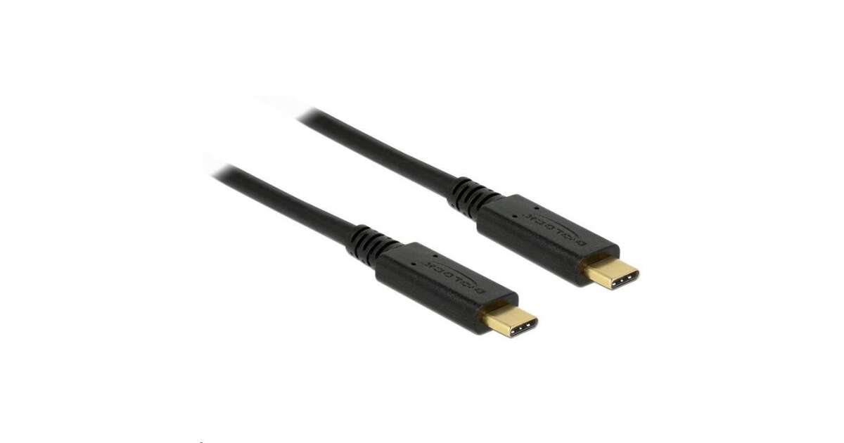 Delock 83661 USB 3.1 Gen 2 (10 Gbps) Type-C összekötő kábel, 1m, 3A, E-Marker (83661) 64873640