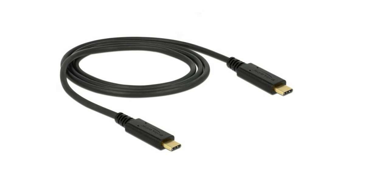 Delock 83661 USB 3.1 Gen 2 (10 Gbps) Type-C összekötő kábel, 1m, 3A, E-Marker (83661) 64873640