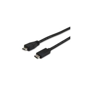 Kabel Equip USB-C do Micro-USB, 1 metr, czarny - Kabel USB