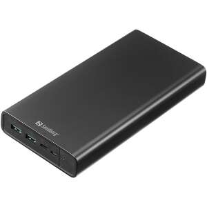 Sandberg 420-63 USB-C PD 100W Power Bank 38400mAh, schwarz, schräge Ansicht - Sandberg