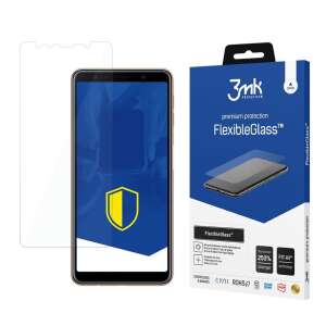Samsung Galaxy A7 2018 screen protector, 3mk FlexibleGlass, tempered glass, anti-scratch, anti-microbial, 250% stronger, easy installation - 3MK Screen Protector