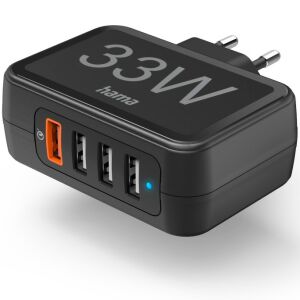 Hama 33W Încărcător de perete USB multiport pentru smartphone-uri și tablete - Hama Încărcător de telefoane