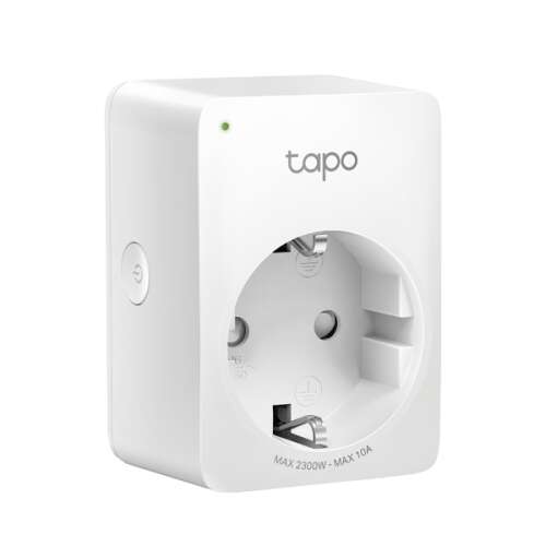 TP-Link Tapo P100 okosaljzat, fehér, 2300W, 10A, okosdugalj, otthoni automatizálás