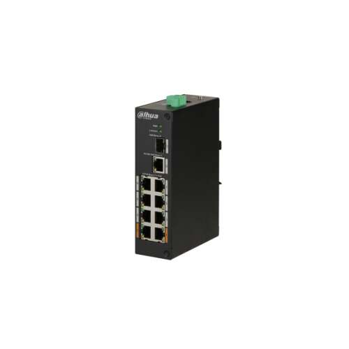Dahua PFS3110-8ET-96 8-Port PoE-Switch, schwarz, Seitenansicht