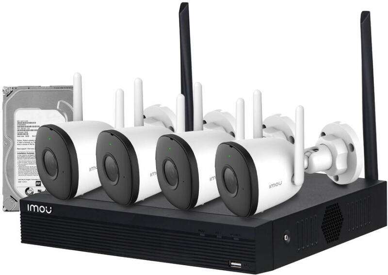 Imou IP wifi csőkamera szett - NVR1104/F22 kit (4x 2MP-2,8mm, H26...