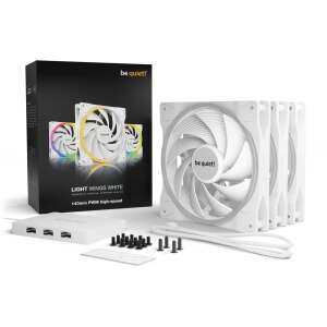 be quiet! Light Wings White | 140mm PWM high-speed Triple-Pack Carcasă calculator Distracţie 14 cm Alb 3 buc. (BL103) 81170675 - Ventilator de PC