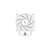 DeepCool AK500 WH CPU cooler, white, front view