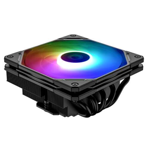 ID-Cooling CPU-Kühler - IS-55 ARGB (Niedrigprofil, 31,2dB max, 92,76 m3/h; 4pin, 5 db Heatpipe, 12cm, PWM, A-RGB)