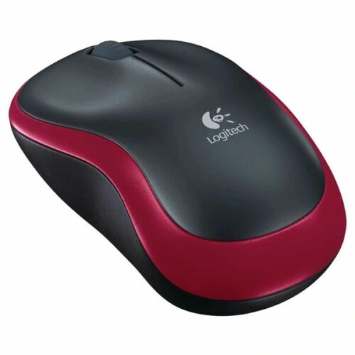 Logitech Egér - M185 (Vezeték nélküli, Optikai, Notebook, 1000 DPI, vörös) 177348811 - Logitech