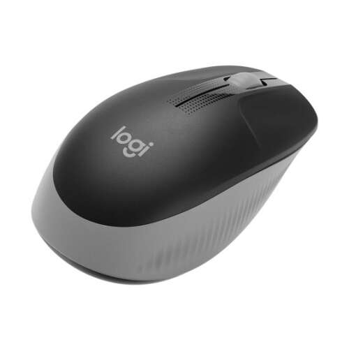 Mouse wireless Logitech M190, dimensiuni standard, optic, gri și negru