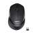 Logitech M330 Silent Plus wireless mouse, black, top view with USB receiver