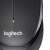 Logitech M330 Silent Plus wireless mouse, black, close-up of the top