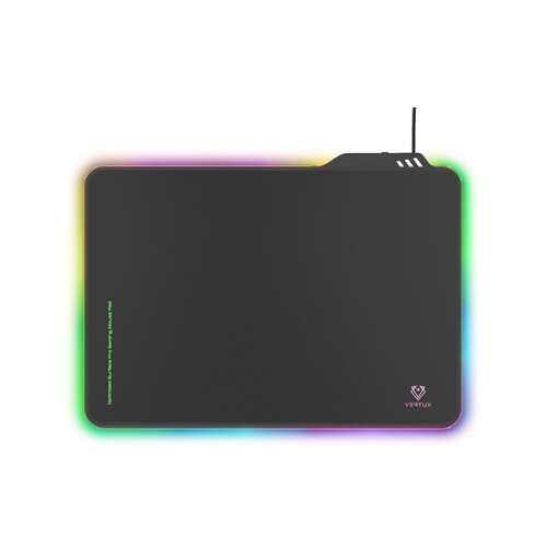 Vertux FLUXPAD RGB LED Mauspad, schwarz, rutschfest, wasserdicht