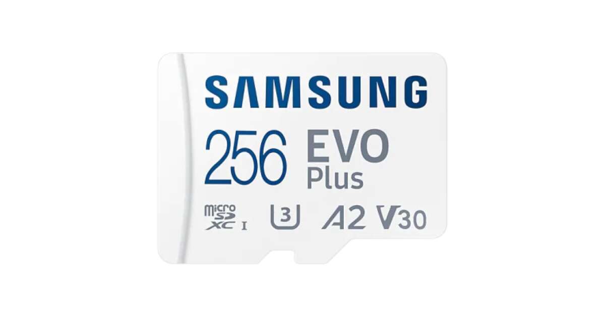 Samsung MicroSD Card - 256GB MB-MC256KA/EU (EVO PLUS, MicroSDXC, UHS-I,  R130, adapter, 256GB)