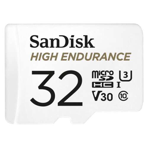 Karta pamięci SanDisk High Endurance 32GB microSDHC, klasa 10, U3, V30, prędkość odczytu 100MB/s