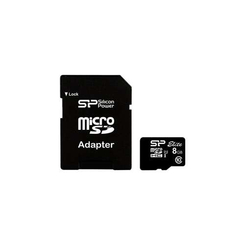 Silicon Power Elite 8GB microSDHC UHS-I U1 Speicherkarte mit Adapter