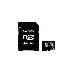 Silicon Power Elite 8GB microSDHC UHS-I U1 memory card with adapter - Silicon Power Memory Card