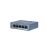 Switch Hikvision DS-3E0105P-E/M cu 4 porturi PoE pe fundal alb