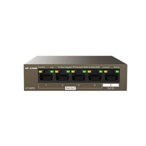 IP-COM G1105PD 5-portowy Gigabitowy Przełącznik PD z 4-portowymi PoE