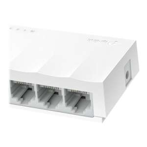 TP-Link LS1005 5-портов 10/100Mbps настолен превключвател, бял, ъглов изглед - TP-Link Превключвател