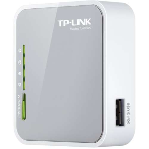 TP-Link TL-MR3020 150Mbps 3G/4G Bezdrôtový N router, predný pohľad