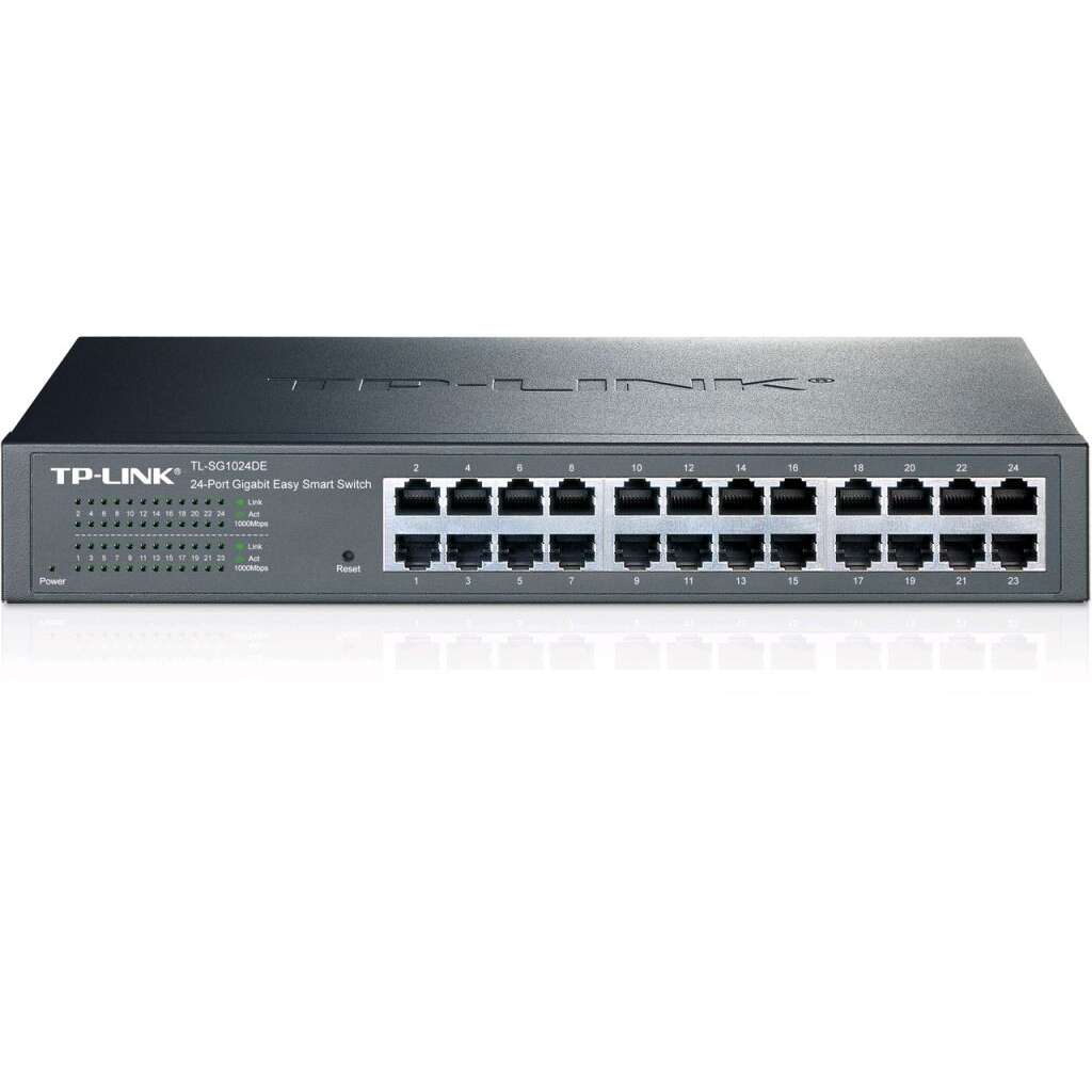 TP-Link Switch - TL-SG1024DE (24 port, 1000Mbps; fém ház)